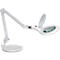 LED Lupenleuchte MAULmakro, 3-Dioptrien-Linse, 8 W, 580 lm, 6500 K, Arm um 360° dreh-& neigbar, höhenverstellbar, Standfuß, weiß