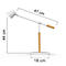 LED tafellamp UNILUX VICKY, 9 W, 900 lm, 3000 K, 3 lichtsterktes, dimbaar, USB-oplaadfunctie, beukenhout &amp; staal, wit-beuken