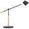 LED tafellamp UNILUX VICKY, 9 W, 900 lm, 3000 K, 3 lichtsterktes, dimbaar, USB-oplaadfunctie, beukenhout &amp; staal, zwart-beuken