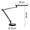 LED-Tischleuchte MAMBOLED, 7 W, 665 lm, mit Diffusor, dreh-u. neigbar, Sockel + Klemme, schwarz