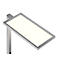 LED-Tischleuchte SLV Worklight, Touch-Dimmer, 7600 Lumen, 79 W, 200-240 V, PIR-Sensor, festverbaute LEDs, L 692 x B 310 x H 1200 mm, silber