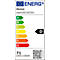 Energielabel met letters A tot G, D zwart gemarkeerd, beneden QR-code en 71 kWh/1000h.