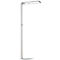 LED-vloerlamp NUBO plus, dimbaar, voor beeldschermwerkplek, directe/indirecte verlichting, 4000 K, zilver