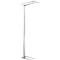 LED vloerlamp - traploos dimbaar - directe en indirecte verlichting - H 1950 mm - 2 x 30 W - aluminium zilver