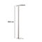 LED vloerlamp - traploos dimbaar - directe en indirecte verlichting - H 1950 mm - 2 x 30 W - aluminium zilver