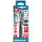 LED-Werkstattleuchte Ansmann IL500R, 500 lm (Hauptleuchte), 130 lm (Knopfleuchte), bis zu 12 h, IP20, IK07, B 43 × T 33 x H 320 mm, schwarz