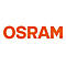 Das orangefarbene Logo des Unternehmens OSRAM auf weißem Hintergrund.