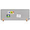 Legamaster Akustik-Tischtrennwand Elements, PET-Kern, Stoffoberfläche pinnbar, inkl. 2 Fußhalterungen, B 1600 x H 600 x T 21 mm, quiet grey