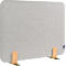 Legamaster Akustik-Tischtrennwand Elements, PET-Kern, Stoffoberfläche pinnbar, inkl. 2 Fußhalterungen, B 800 x H 600 x T 21 mm, quiet grey