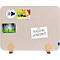 Legamaster Akustik-Tischtrennwand Elements, PET-Kern, Stoffoberfläche pinnbar, inkl. 2 Fußhalterungen, B 800 x H 600 x T 21 mm, soft beige