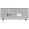 Legamaster Akustik-Tischtrennwand Elements, PET-Kern, Stoffoberfläche pinnbar, inkl. 2 Tischklemmen, B 1600 x H 600 x T 21 mm, quiet grey