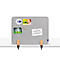 Legamaster Akustik-Tischtrennwand Elements, PET-Kern, Stoffoberfläche pinnbar, inkl. 2 Tischklemmen, B 800 x H 600 x T 21 mm, quiet grey