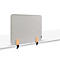 Legamaster Cloison acoustique de bureau Elements, noyau en PET, surface en tissu épinglable, y compris 2 pinces de table, L 800 x H 600 x P 21 mm, quiet grey