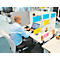 Legamaster cloison de bureau transparente Elements, verre acrylique, y compris 2 pinces de table, L 1600 x H 600 x P 5 mm