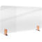 Legamaster cloison de bureau transparente Elements, verre acrylique, y compris 2 supports de pied, L 1200 x H 600 x P 5 mm