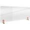 Legamaster cloison de bureau transparente Elements, verre acrylique, y compris 2 supports de pied, L 1600 x H 600 x P 5 mm