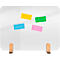Legamaster cloison de bureau transparente Elements, verre acrylique, y compris 2 supports de pied, L 800 x H 600 x P 5 mm