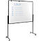 Legamaster PREMIUM multiboard mobile XL, tableau d'affichage et tableau blanc, avec roulettes, L 1200 x H 1500 mm, bleu, y compris crochets pour papier à cliquer