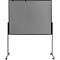 Legamaster PREMIUM multiboard mobile XL, tableau d'affichage et tableau blanc, avec roulettes, L 1200 x H 1500 mm, gris, crochets pour papier à cliquer inclus