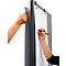 Legamaster PREMIUM multiboard mobile XL, tableau d'affichage et tableau blanc, avec roulettes, L 1200 x H 1500 mm, gris, crochets pour papier à cliquer inclus