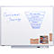 Whiteboard met Customer Journey diagram: Bewustwording, Interesse, Overweging, Intentie, Evaluatie, Aankoop. Penhouder.