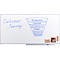 Een customer journey wordt weergegeven op een whiteboard: Awareness, interest, consideration, intent, evaluation, purchase.