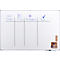 Whiteboard met secties: Story, To Do, In Progress, Done. Accessoires: spons en magneten.