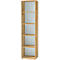 Legbord MONTERIA, 5 vijlhoogtes, B 500 x D 370 x H 1960 mm, Navarraanse eik/wit
