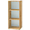 Legbord MONTERIA, glazen legger, 3 OH, B 400 x D 370 x H 1200 mm, Navarraanse eik/wit