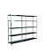 Legborden zonder bouten, H 2000 x B 2400 x D 500 mm, gegalvaniseerd