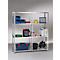 Legborden zonder grendels, H 1800 x B 1800 x D 350 mm, gegalvaniseerd