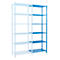 Legbordstelling-aanbouwsectie, m. 6 roosterborden van buizen, B 1260 x D 800 x H 3000 mm