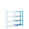 Legbordstelling-aanbouwsectie, met 4 legborden van plaatstaal, B 1260 x D 800 x H 2000 mm