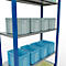 Legbordstelling MULTIplus150 - 5 legborden - L 1000 x B 400 x H 2000 mm - draagvermogen 150 kg - gentiaanblauw RAL 5010