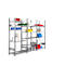 Legbordstelling R 3000 , B 3105 x P 400 x H 2278 mm, 3 stellingsecties: 1 basis- en 2 aanbouwsecties inclusief 15 in hoogte verstelbare legborden, gegalvaniseerd