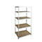 Legbordstelling - zware belasting - complete stelling - met 5 legborden - B 920 x D 460 x H 2000 mm - gegalvaniseerd