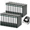 Leitz 1050 map, rugbreedte 52 mm, 20 stuks + Leitz 5008 perforator, 3 mm/30 vel, zwart