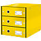 LEITZ® 3 Schubladen Click + Store, hoch, gelb