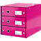 LEITZ® 3 schuifladen Click + Store, hoog, roze
