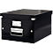 LEITZ® Ablage- und Transportbox Serie Click + Store, mittel, für DIN A4, schwarz