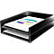 LEITZ® Ablagekorb WOW Duo Color, DIN A4, schwarz/schwarz