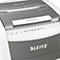 LEITZ Aktenvernichter IQ Autofeed Office Pro 600, vollautomatisch, 2 x 15 mm Mikropartikelschnitt, P-5, 110 L, Schnittleistung: 10-600 Blatt, mit Lenkrollen, weiß