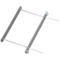 Gray plastic strips connected by white cable ties form a rectangular grid.