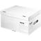 White Leitz Infinity archive box with handle hole and label. The box says "LEITZ infinity".
