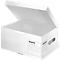 White file box, lid open, with handle. "LEITZ infinity" is written on the box.