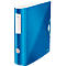 Blue Leitz binder with white label and metal clasp. Visible lettering.