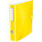 Yellow binder with pattern and the word "Leitz".