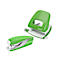 LEITZ® Bürolocher + Tischheftgerät SET, grün