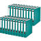 LEITZ® Classeur 1015, DIN A4, largeur dos 52 mm, 20 pièces, turquoise