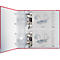 LEITZ® Classeur double 1012, 2 x A5, largeur de dos 75 mm, mécanisme de précision à levier, pochette transparente pour étiquette de dos, trou de poignée, polypropylène, bleu, 5 pièces